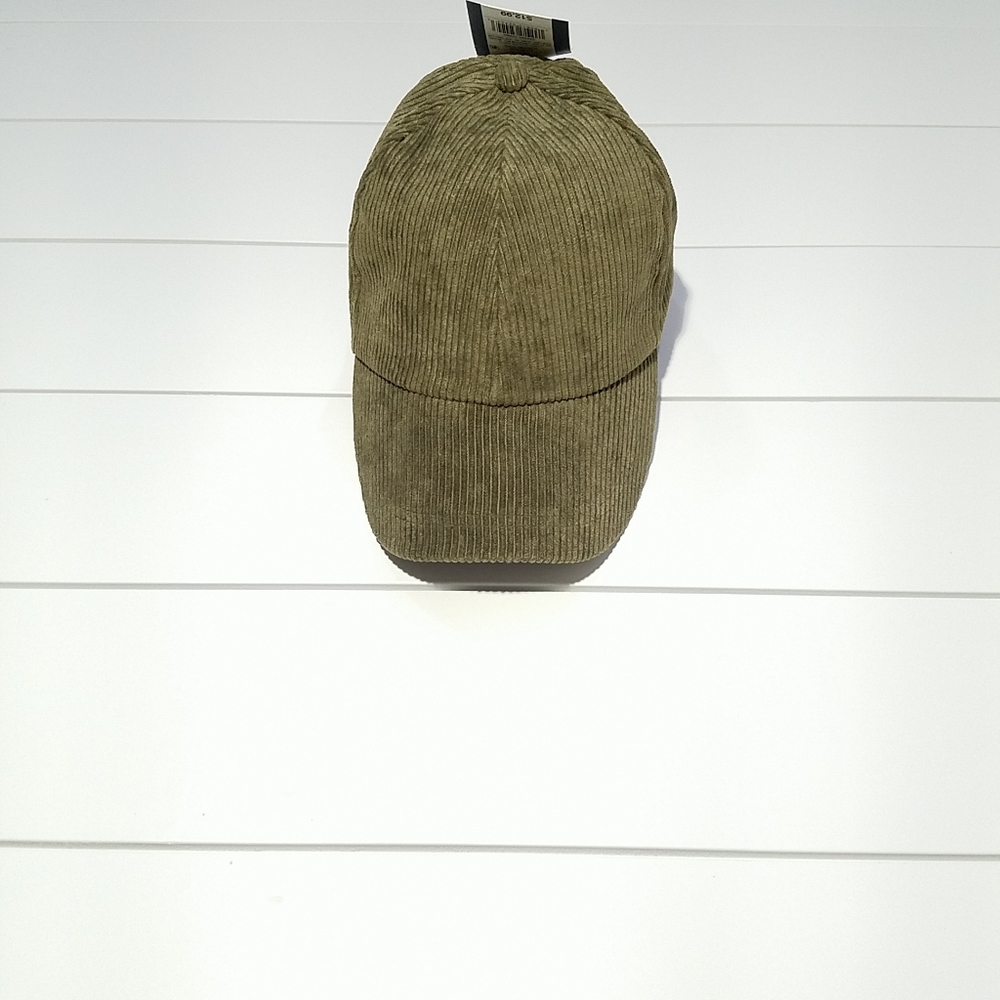 Vintage Green Cordoroy style baseball cap. Unisex.